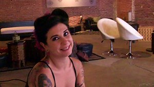 Sexy Punker Girls With Tats Having Naked Fun Around The House