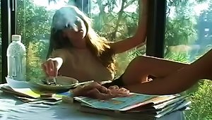 Smoking Lady Removes Her