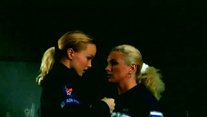 Exquisite Blonde Lesbians Christina And Silvia Saint Eat Their Pussies