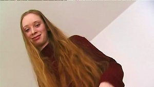 Natural Long-haired Beauty Sucks A Dick And Gets Fingered Pov Style