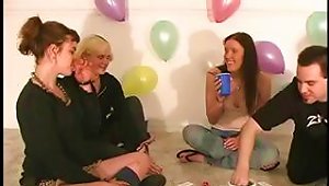 Four Chicks And One Lucky Guy Play The Game Of Truth Or Dare