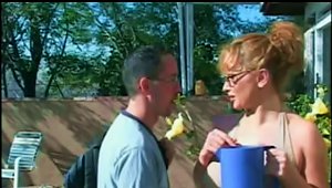 Lewd Mom Rebecca Bardoux Has  Sex And Gets Fucked In The Yard