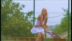 Two Cute Girls In Tennis Dresses Have An Amazing Lesbian Sex