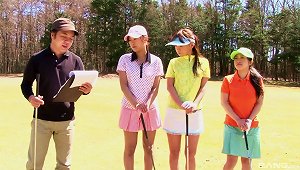 Japanese Golfing Girls Strip On The Course And Swing Naked