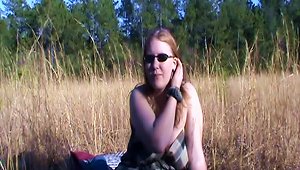 Chubby Fat Chick Gets Her Pussy Pounded In The Nature