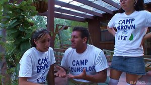 Camp Counselors Have A Hardcore Threesome In A Cabin