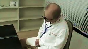 Mature Blond Gets Her Pussy Toyed And Fucked At A Doctor's Office