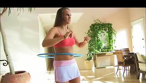 Drop Dead  Girl Playing With A Hula Hoop Naked
