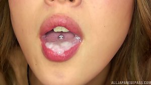 Hot Aika Gives An Amazing Head And Eats Her Man's Cum