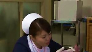 Super Sexy Japanese Nurses Sucking Part4