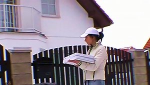 She Delivers Pizza To Him And He Feeds Her Some Sausage
