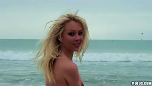 Spectacular Blonde  Jeanie Marie Sullivan Gets Fucked On A Beach