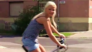Blond Slut In Her First Gang-bang Movie