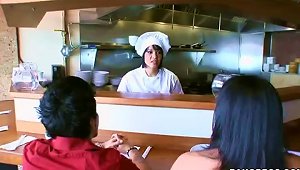 Hot Chef Cooks Up A Hard Fuck With Her Assistant
